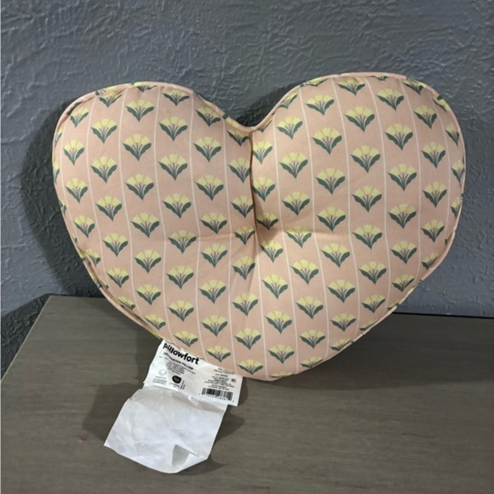 Pillowfort Heart Pillow with Floral Design